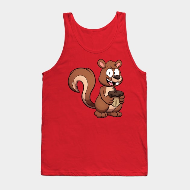 Cute Squirrel With Nut Tank Top by TheMaskedTooner